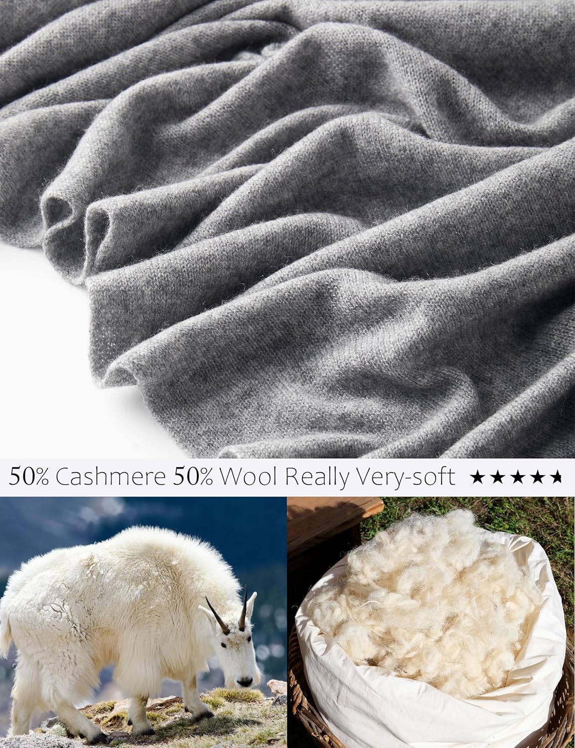 Soft Cashmere Blend Wrap with Tassels Pashmina Stole Shawl for Women Wayfarer Travel 87"x28"(plus 6" tassel) - Image 3