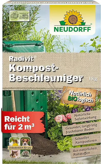 Neudorff Radivit Bio Kompost-Beschleuniger – Schneller Kompoststarter für 2 m³
