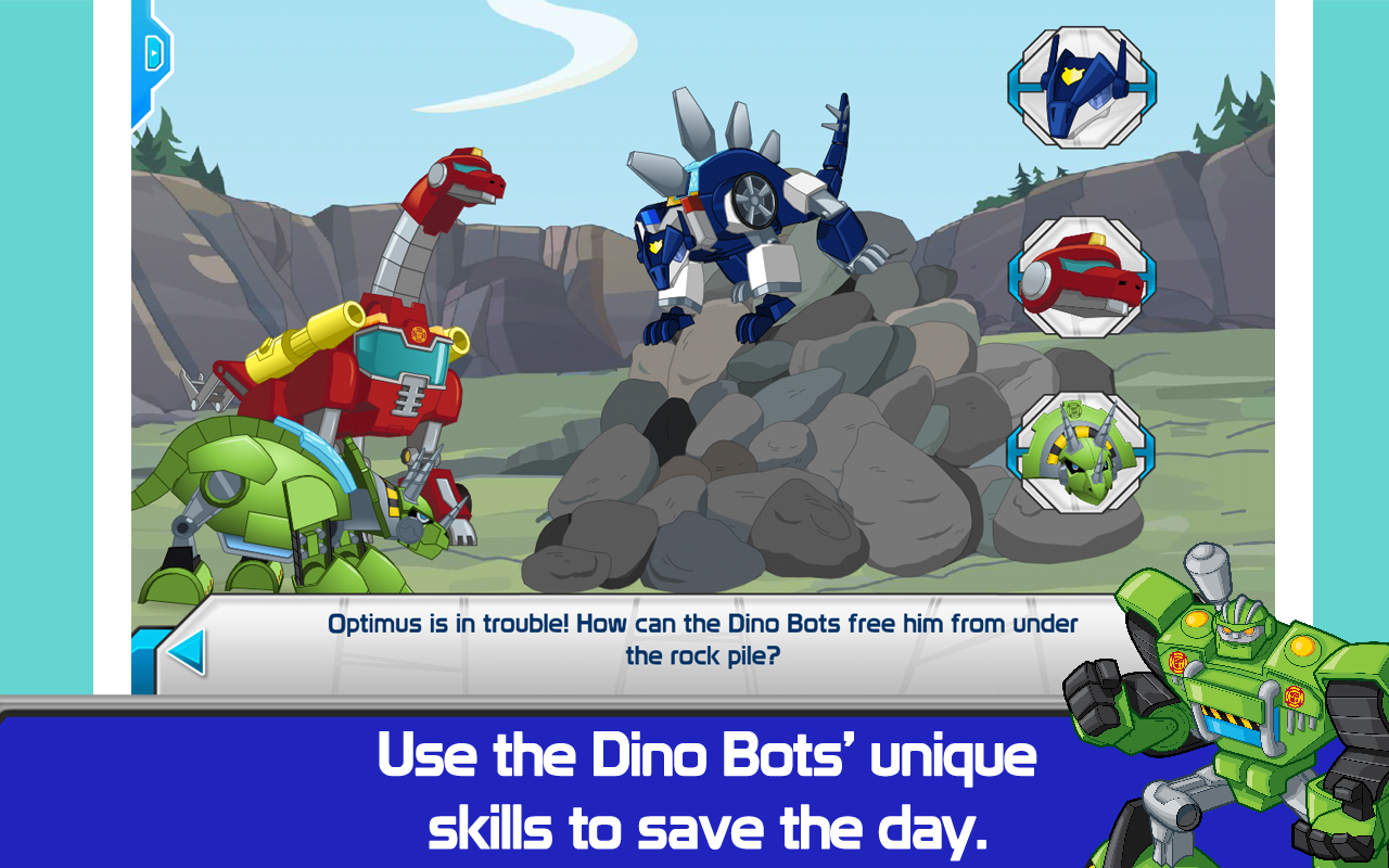 Transformers Rescue Bots Dino Island App on Amazon Appstore