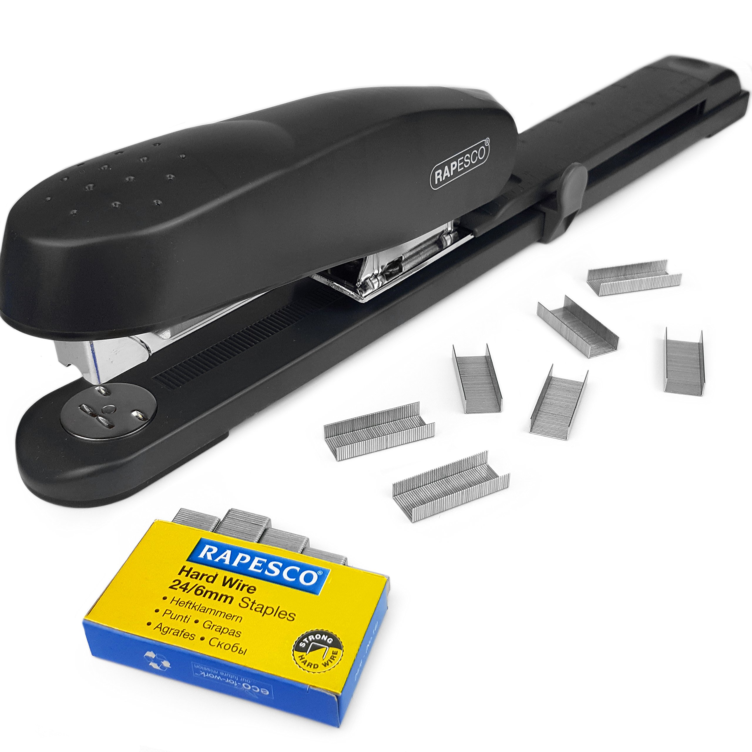 Rapesco Heavy Duty Long Arm Stapler 790 + Rapesco 24/6mm Staples x 5000