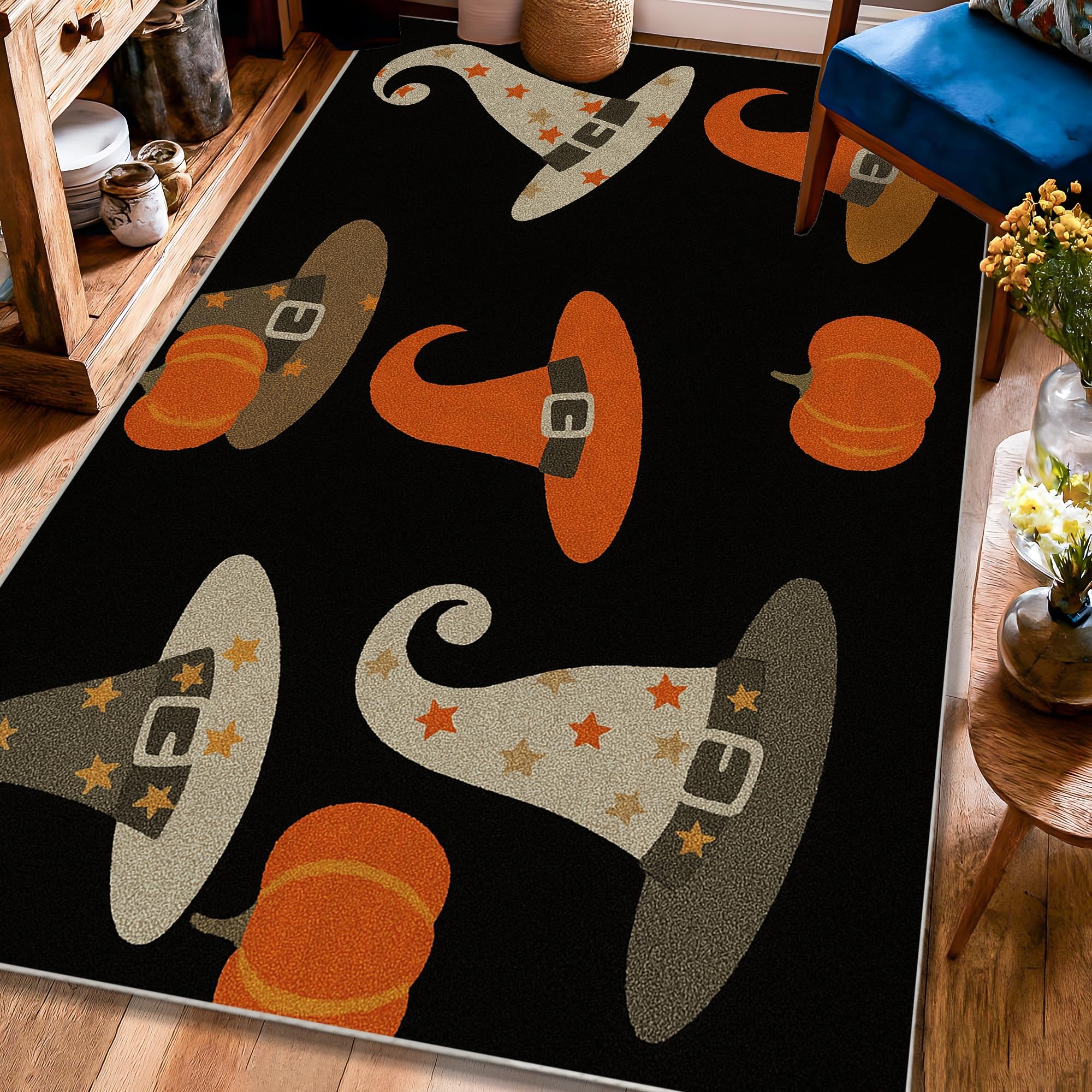 Tapis d'Halloween antidérapant pour salon et chambre