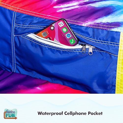 Miniatura 7 de Freetime Fun Tumbona inflable para piscina, piscina, lago, río, silla flotante de tela resistente, silla convertible 2 en 1, leopardo, camuflaje,