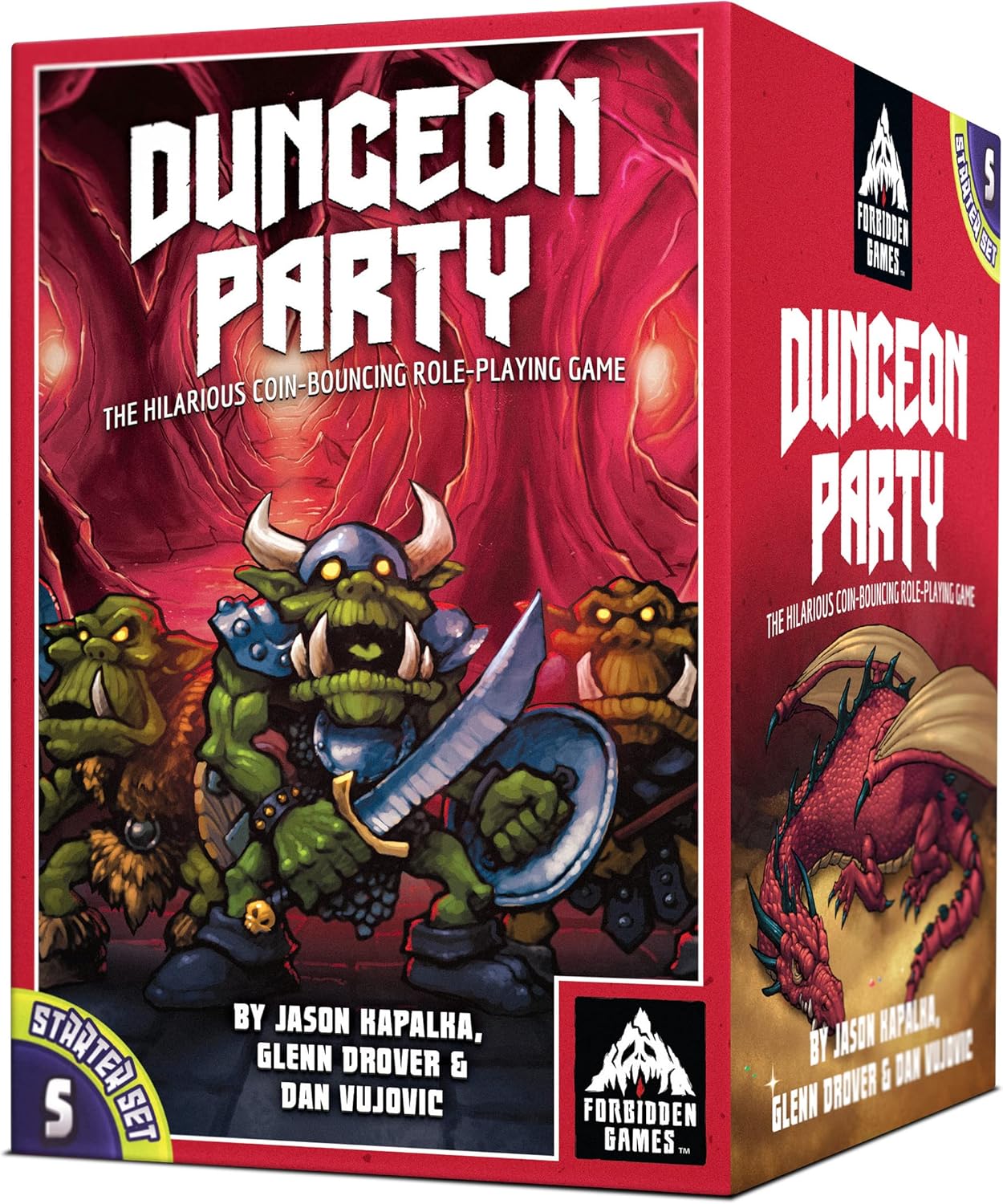 Forbidden Games: Dungeon Party - Starter Pack, Coin Bouncing Role-Playing Card Game, Party Game, Ages 10+, 1-6 Players, 30-90 Min