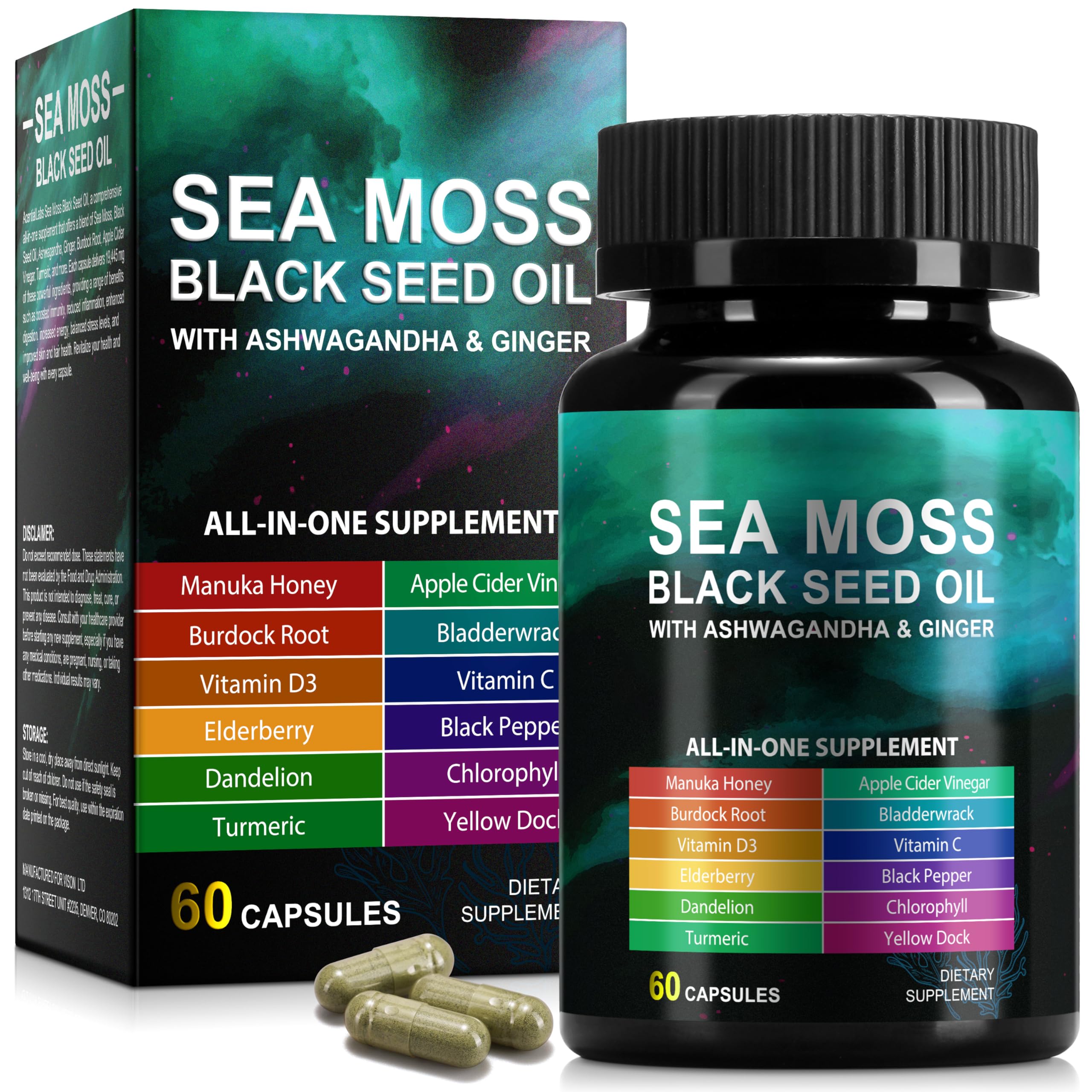 Amazon.com: Sea Moss Black Seed Oil Capsules : Health & Household