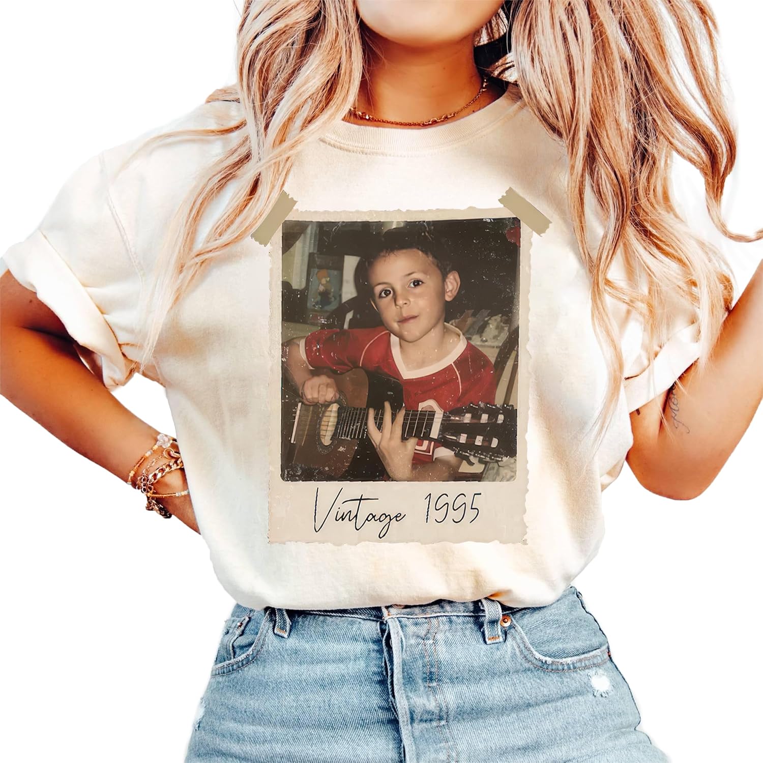 UrbanNEST Custom Vintage Photo and Year Shirts, Custom Shirt with Picture, Photo Tshirt, Birthday Gifts for Women - Image 4