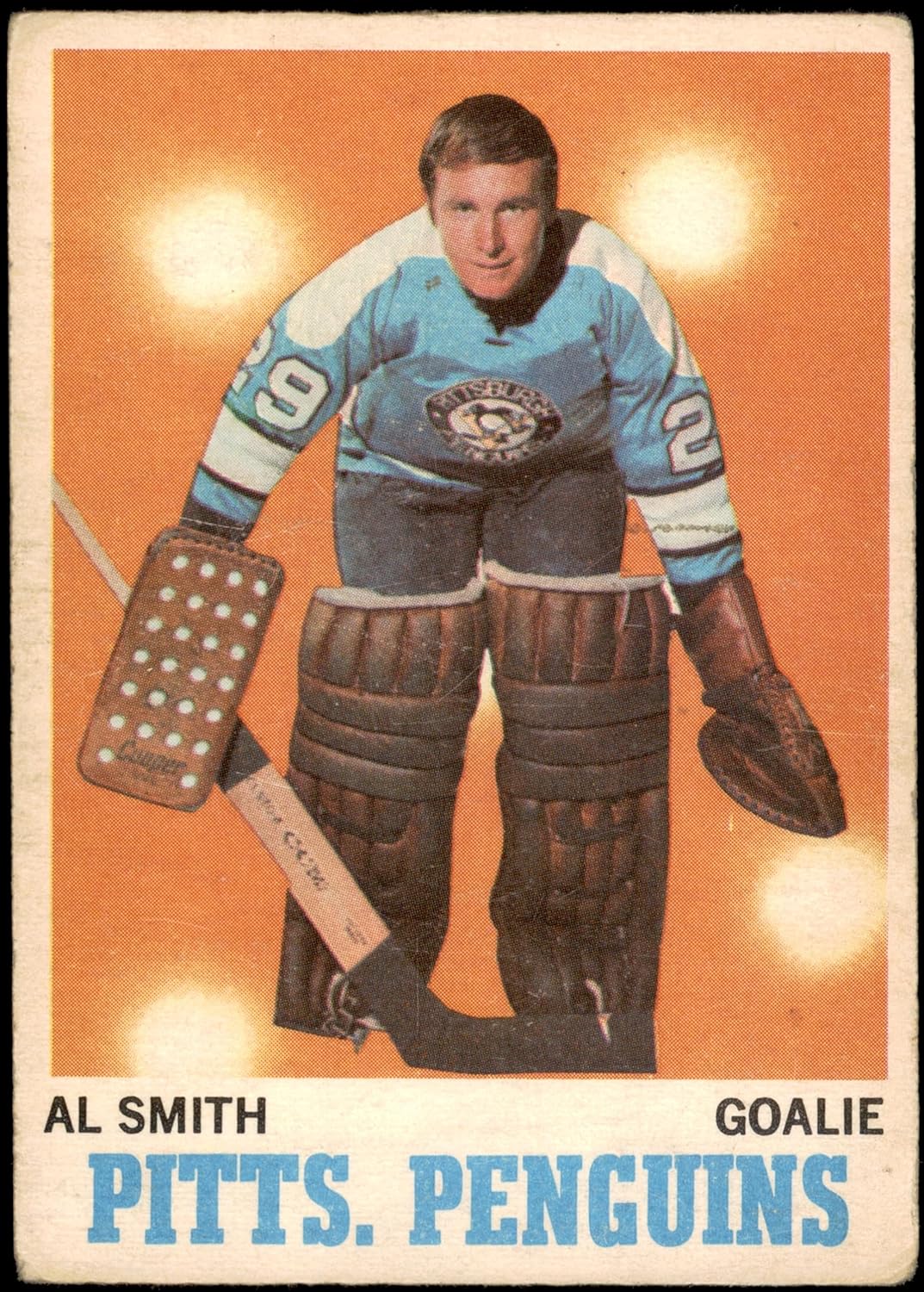1970 O-Pee-Chee Regular (Hockey) card#87 Al Smith of the Pittsburgh Penguins Grade Good