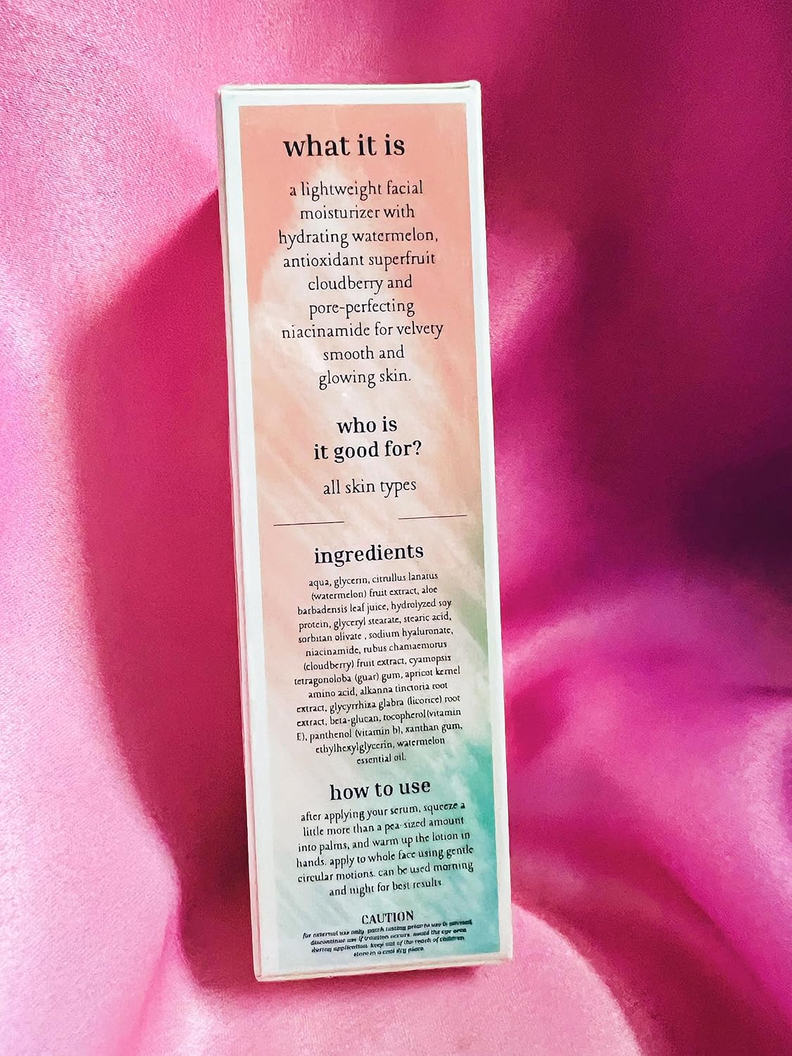 Dallas & James Skincare Co. Watermelon Dream Cloud Cream Moisturizer with Cloudberry: Oil-Free, Gel-to-Water Moisturizer with Niacinamide for Glowing Skin