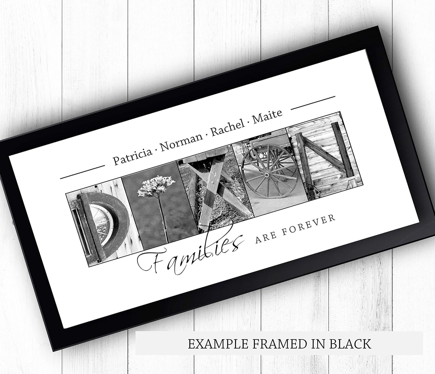 Personalized Family Gift - Creative Letter Art - Gift for Blended Family - Gift for Adoption - Realtor Closing Gifts - Personalized Family Name Sign