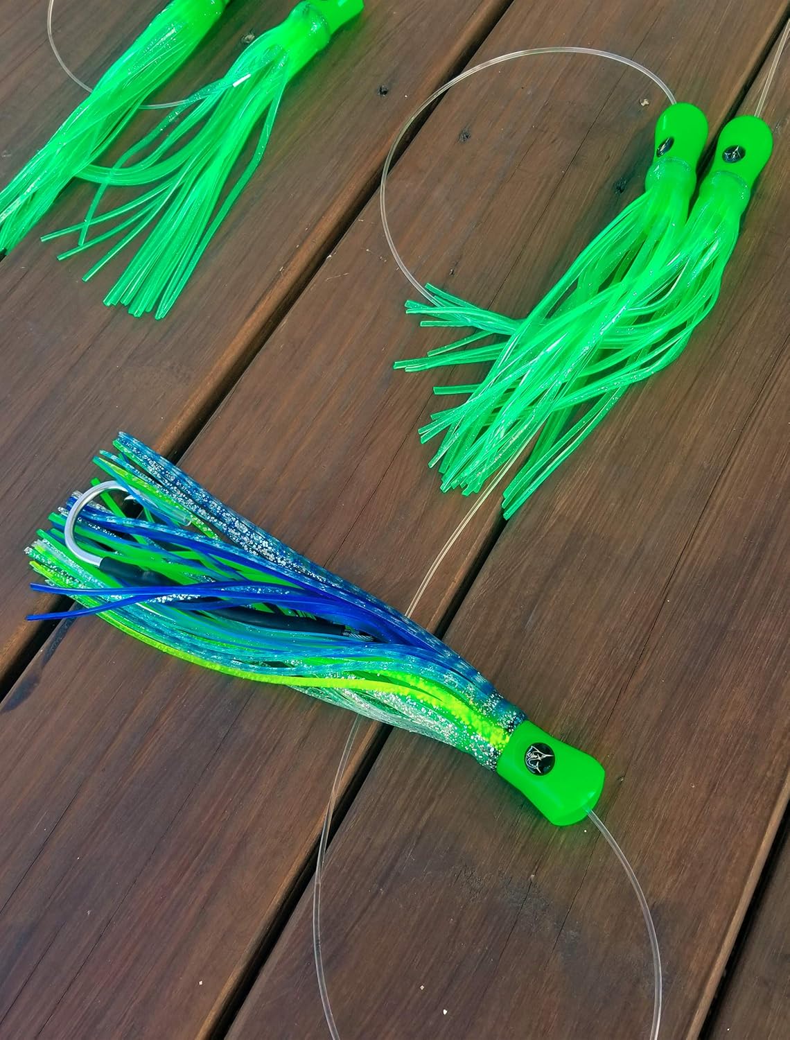 Lobo Lures 36" Skipjack Hybrid UV 8" Green Baits Splash Bar Bigeye Tuna Fishing Spreader Bar Made in USA
