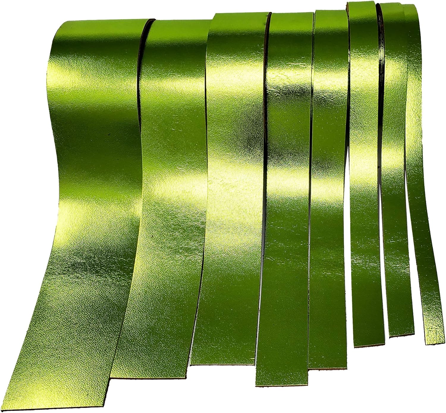 Leather Strips Metallic 72" Long Custom Width Starting