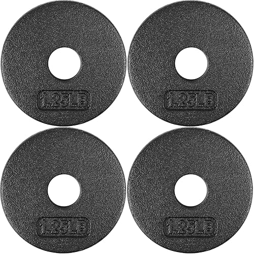 A2ZCare Standard Cast Iron Weight Plates 1-Inch Center-Hole For Dumbbells, Standard Barbell 1.25, 2.5, 5, 10, 15, 20 lbs