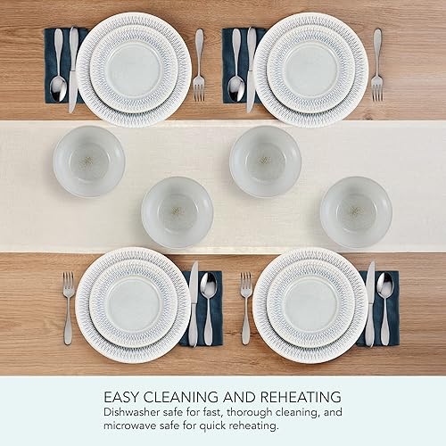 Miniatura 5 de Pfaltzgraff Casey - Juego de vajilla de 12 piezas, servicio para 4 personas
