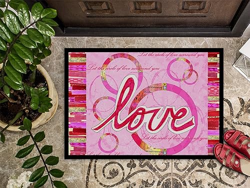 Miniatura 303 de Caroline's Treasures PJC1117JMAT - Felpudo para puerta delantera de 24 x 36 pulgadas, tapete antideslizante lavable de pelo bajo, 24 x 36 pulgadas