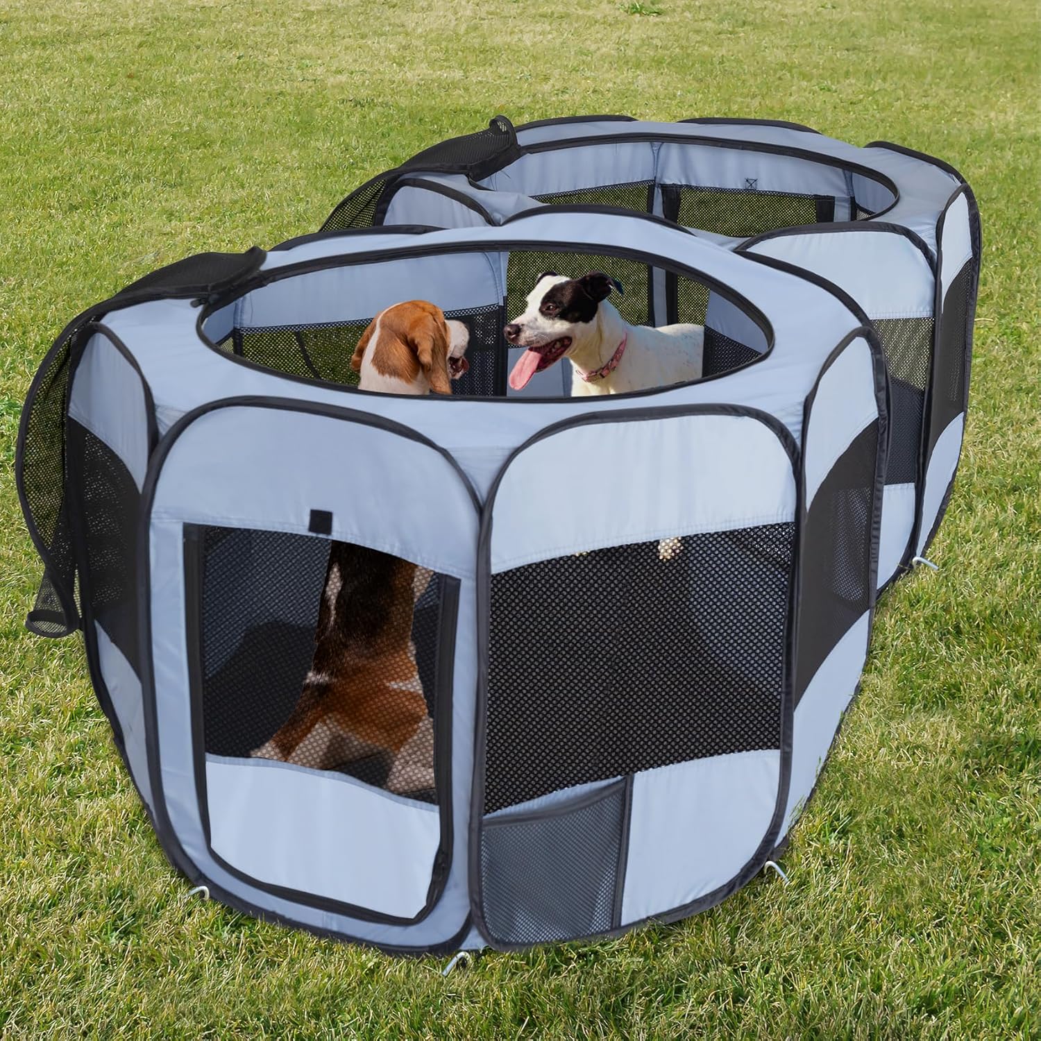 2-in-1 XLarge Pop Up Dog Playpen, Cat Puppy Pet Playpen, Indoor Outdoor Cats Enclosed, Cat Tent Crate Cage Kennel, Portable Playpen for Kitten and Small Animals(No Divider, Unified Space) 2-in-1 XLarge Pop Up Dog Playpen, Cat Puppy Pet Playpen, Indoor Outdoor Cats Enclosed, Cat Tent Crate Cage Kennel, Portable Playpen for Kitten and Small Animals(No Divider, Unified Space)