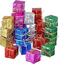 صندوق هدايا صغير لتزيين شجرة الكريسماس للتعليق (4 سم) من ذا تويدلرز، زينة قوية وقابلة لإعادة الاستخدام، 80 رغوة، متعدد الألوان