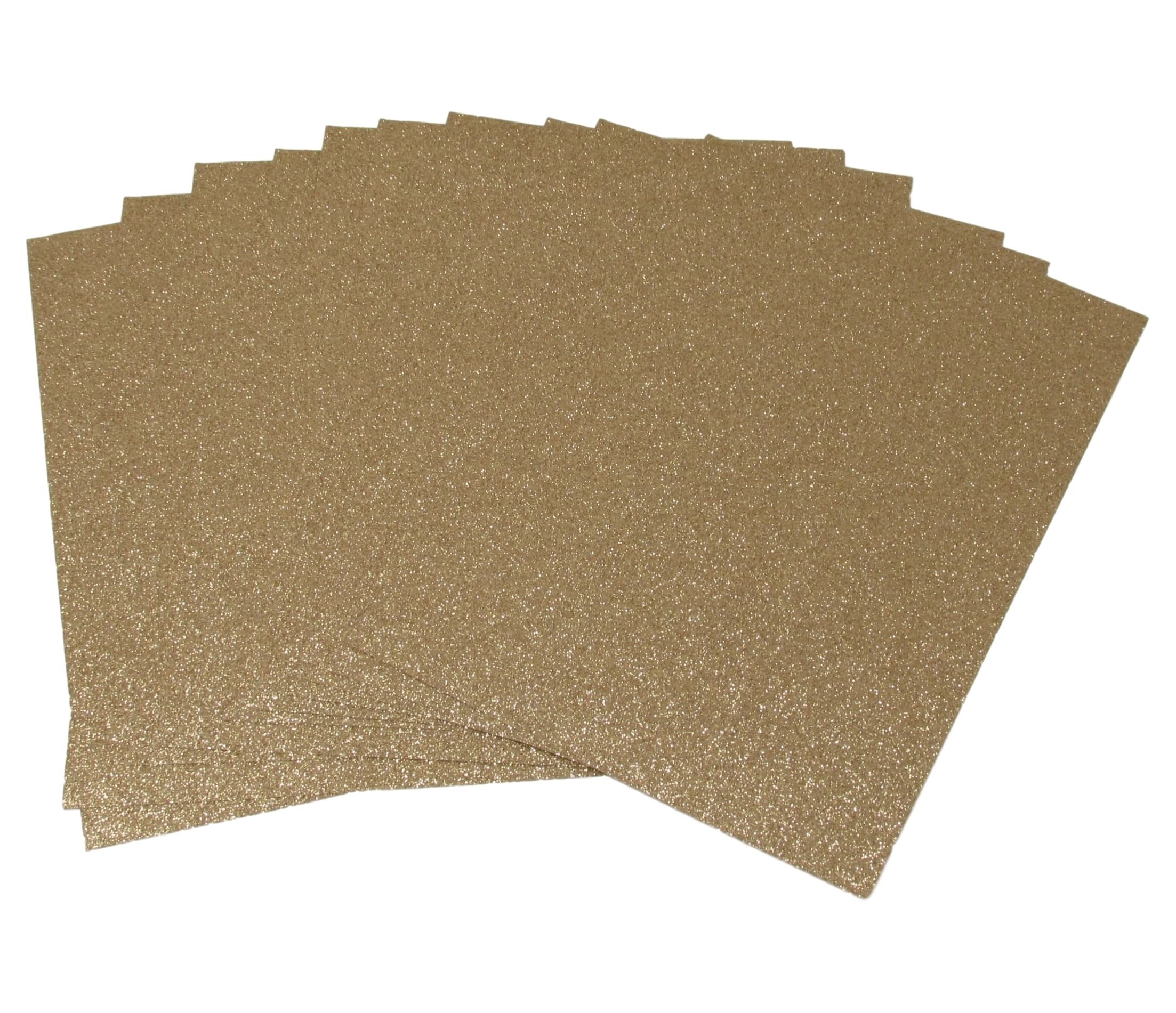 Syntego A4 Glitter Paper Sparkly Soft Touch Non Shed Thick 150gsm / 40lb Paper 10 Sheets (Rose Gold) - Image 2