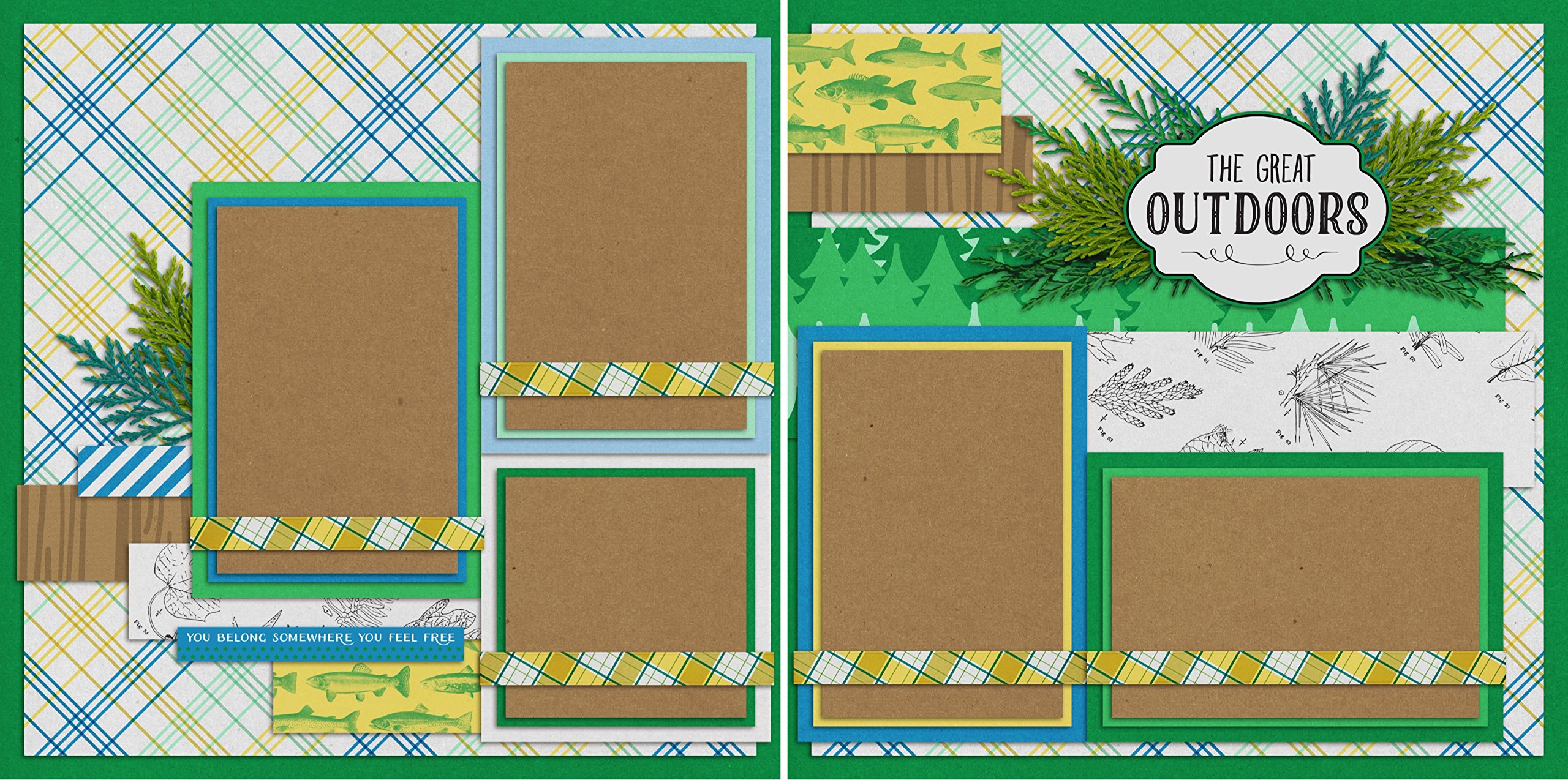 Zestaw do scrapbookingu The Great Outdoors - 5 układów podwójnych stron