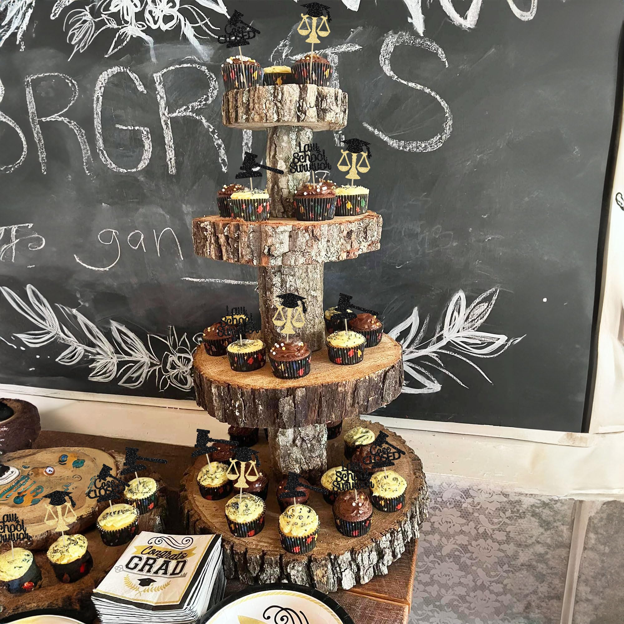 24 Piezas 2024 Decoraciones Para Cupcakes De Graduación 2024 – Diploma De  Graduación Con Purpurina Para Decoración, image size:2000x2000