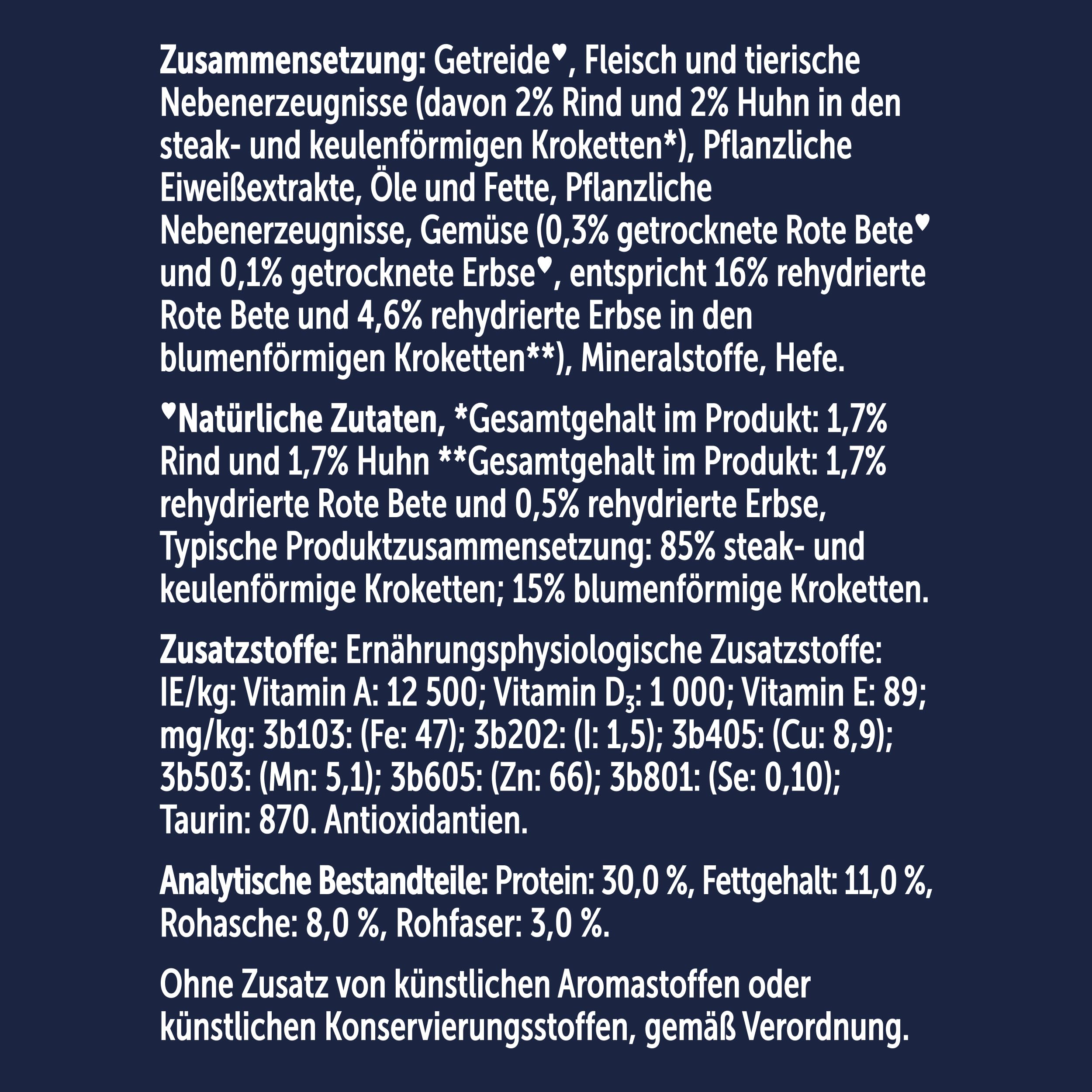 Felix Doppelt Lecker Katzenfutter trocken mit Rind, Huhn und reich an Rote Bete, 5er Pack (5 x 800g)