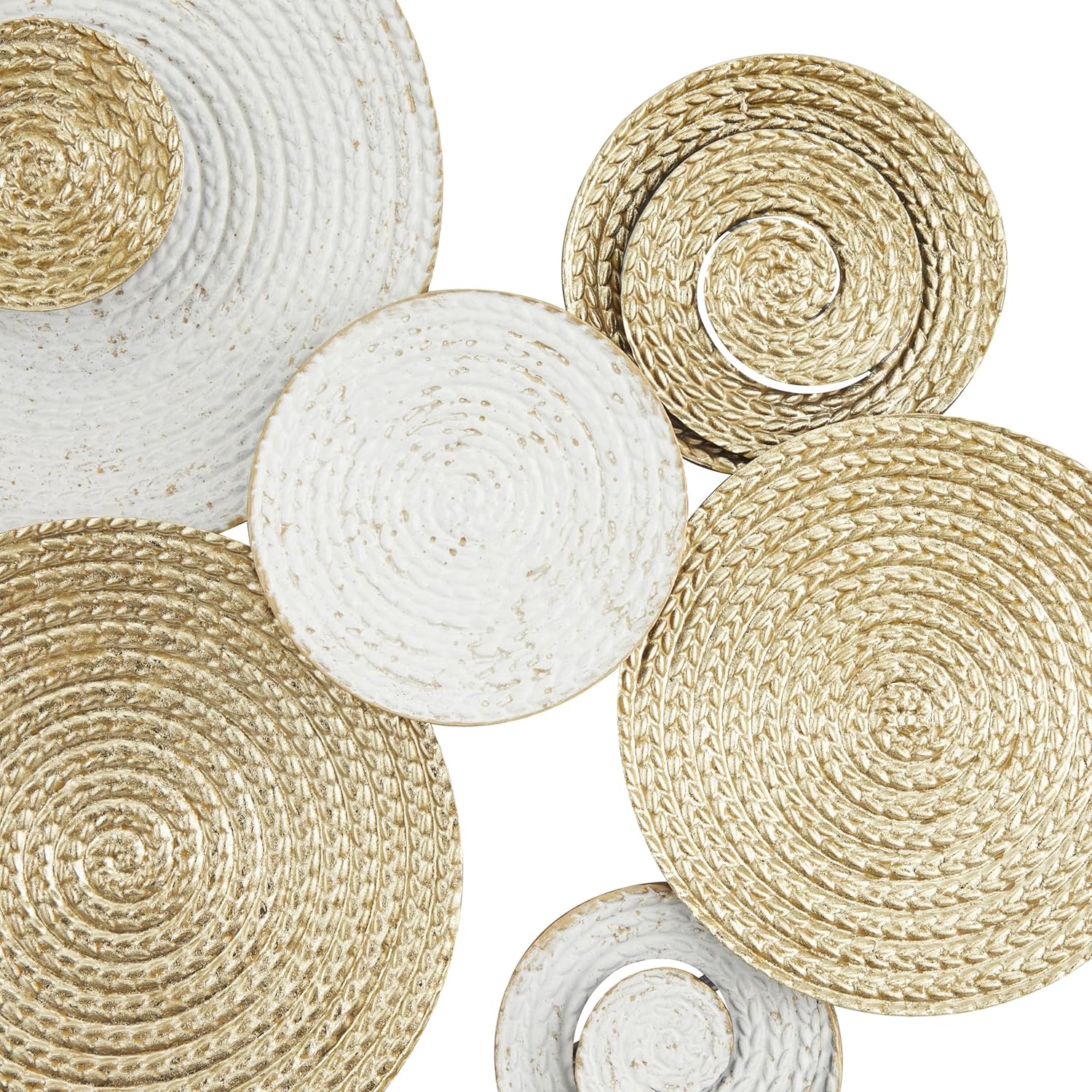 CosmoLiving by Cosmopolitan Metal Plate Home Wall Decor Radial Wall Sculpture, Wall Art 36" x 2" x 21", Gold