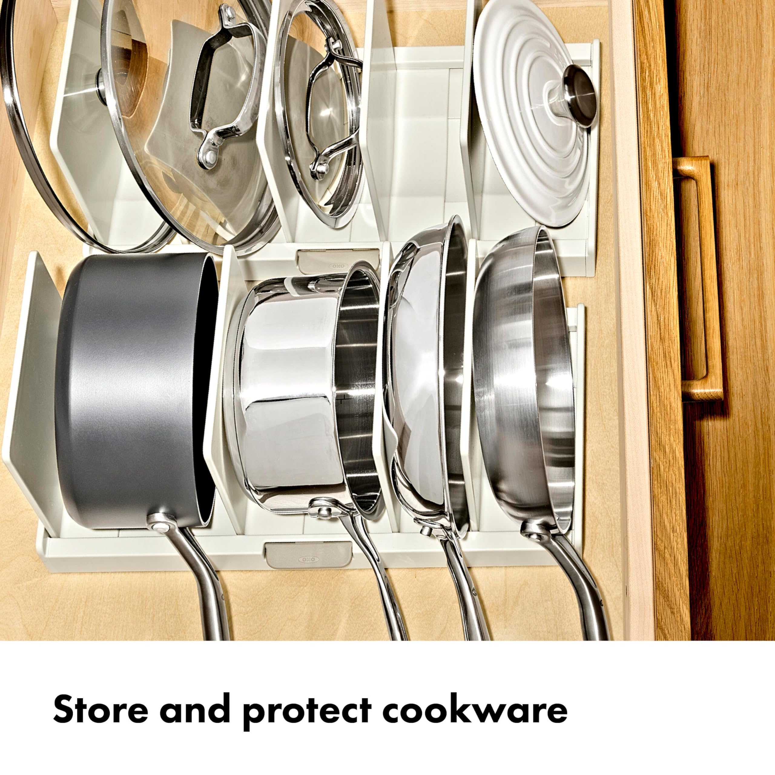 キッチン収納・ラック GOOD GRIPS Amazon.com: OXO Good Grips Adjustable Cookware Organizer, Pot and