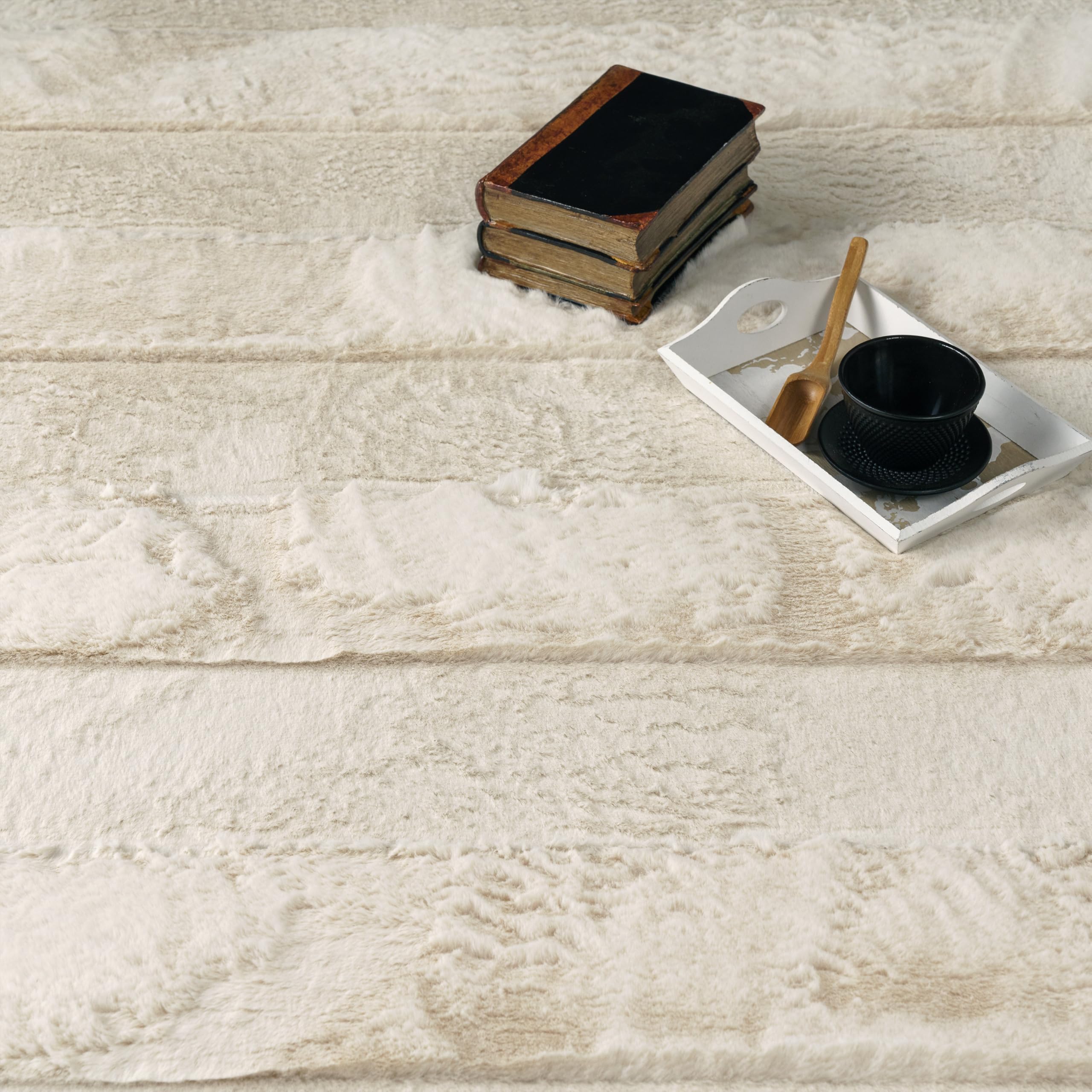 Paco Home Zacht pluizig modern bubbel woonkamer vloerkleed hoogpolig bont Geometrisch ontwerp hoog-laag effect, Maat:160x220 cm, Kleur:Beige 5