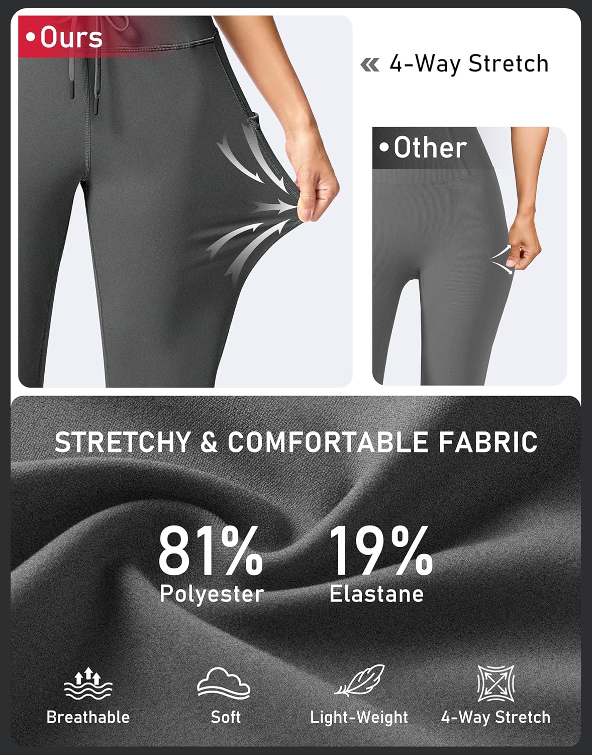 G Gradual Yoga Capri Pants for Women with Pockets High Waist Capris Leggings Tummy Control Straight Workout Summer Crop Pants - Image 6