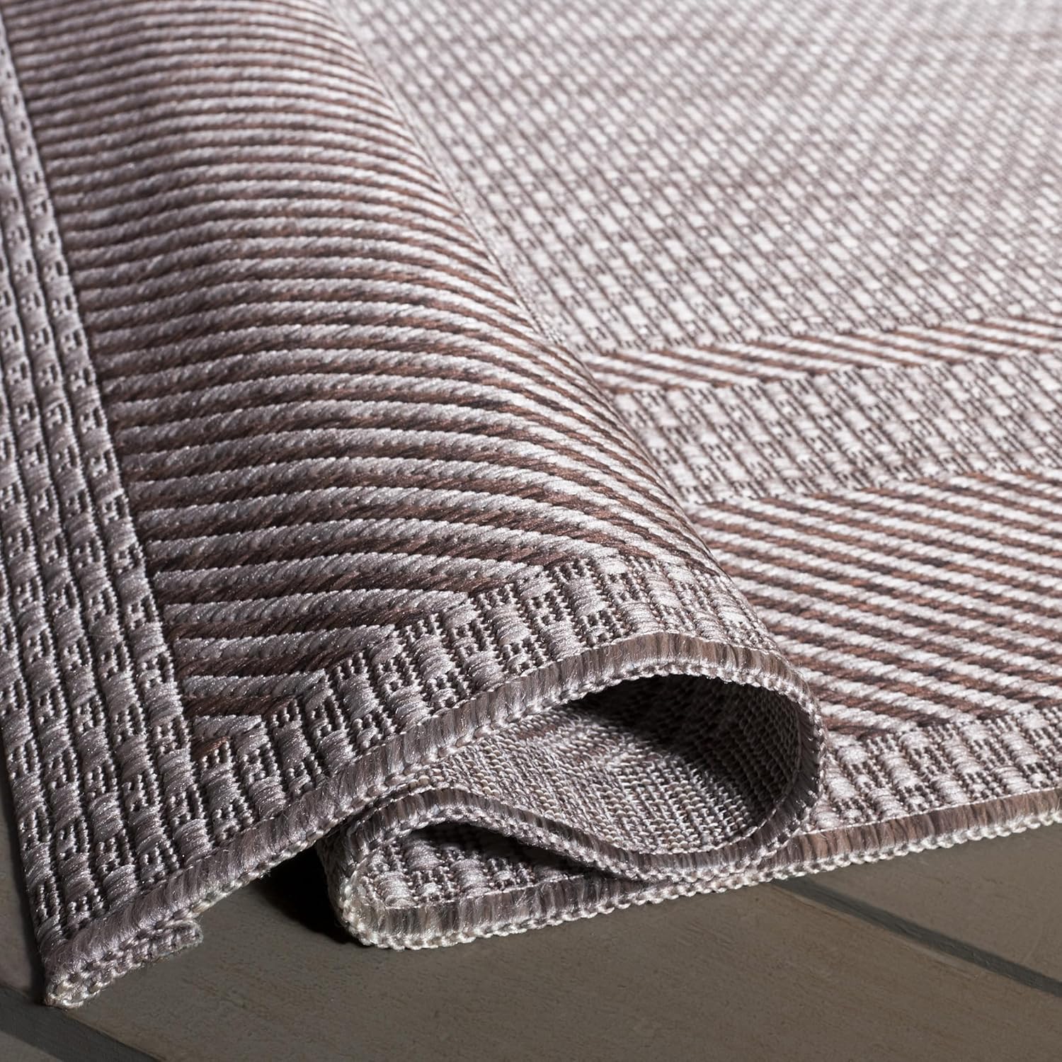 SAFAVIEH Courtyard Collection 2'3" x 8' Beige/Brown CY8477 Indoor/ Outdoor Waterproof Easy Cleaning Patio Backyard Mudroom Runner Rug