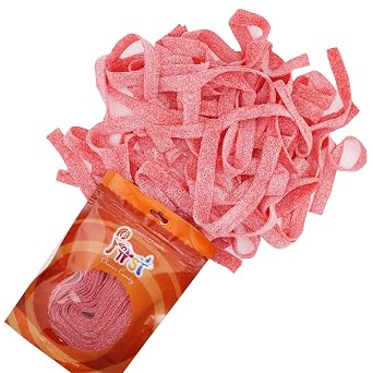 FirstChoiceCandy Sour Strip Chewy Candy Belt 4 Oz 1-Pack, Strawberry