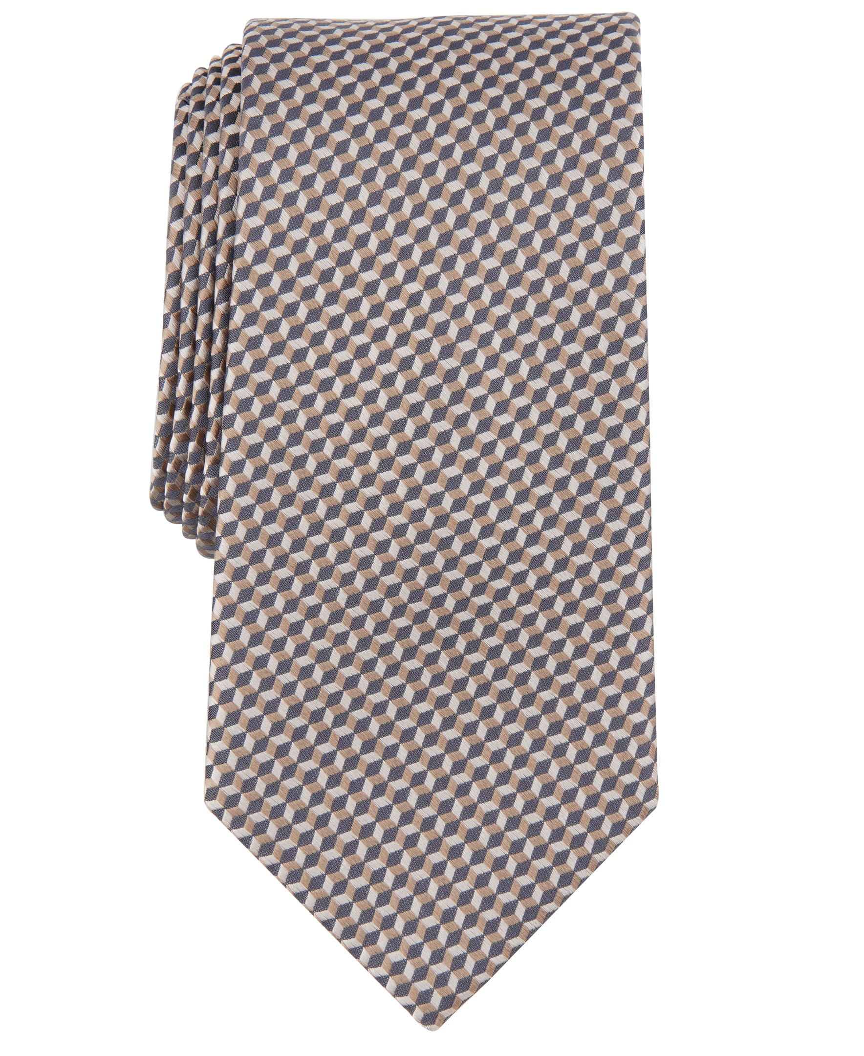 Michael Kors mens Neat Tie, Khaki, One size