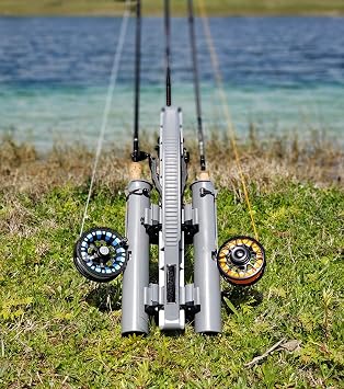 Rod-Runner Express Portable Fishing Rod Rack, Gray