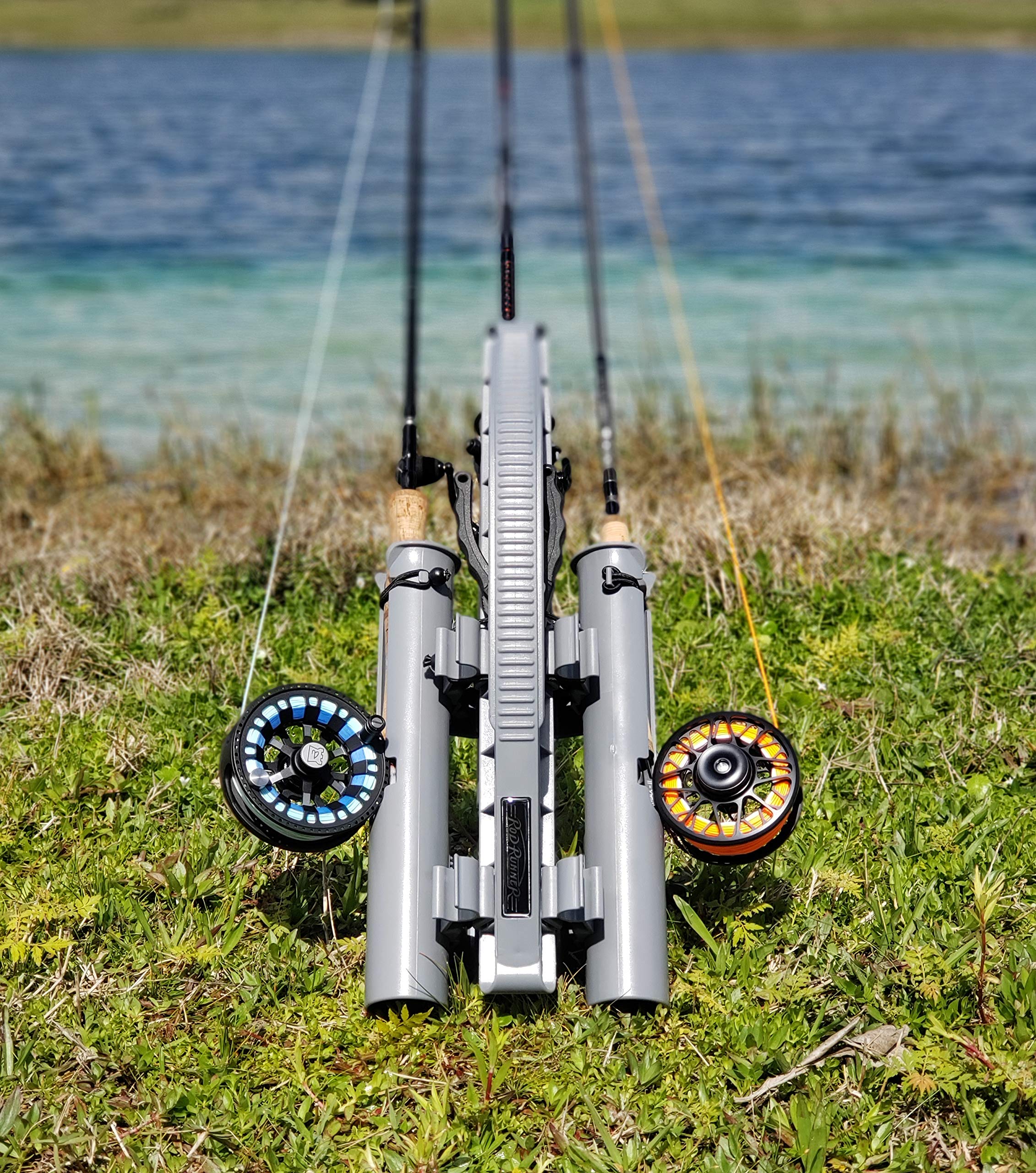 Rod-Runner Express Porte-canne à pêche portable Gris
