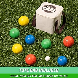 GoSports 90 mm Composite Bocce Ball Set - Outdoor Lawn Game