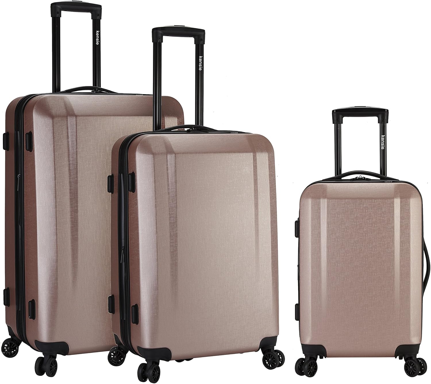 Kensie Luggage Kensie 3Piece Expandable Hardside Luggage Set, Rose