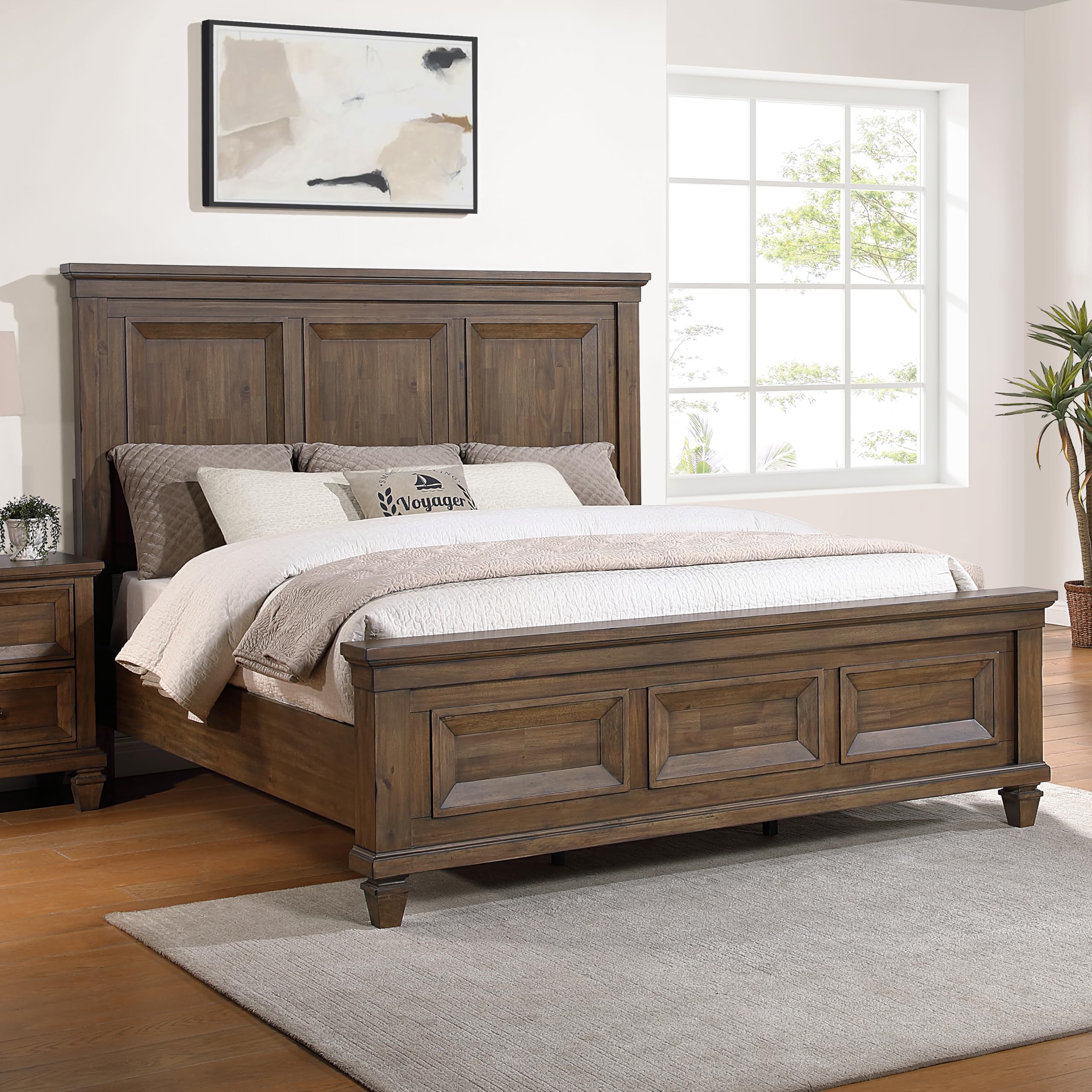 Amazon.com: New Classic Furniture Mariana Wood King Panel Bed