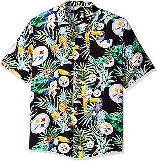 Pittsburgh Steelers NFL Mens Floral Button Up Shirt - XXL