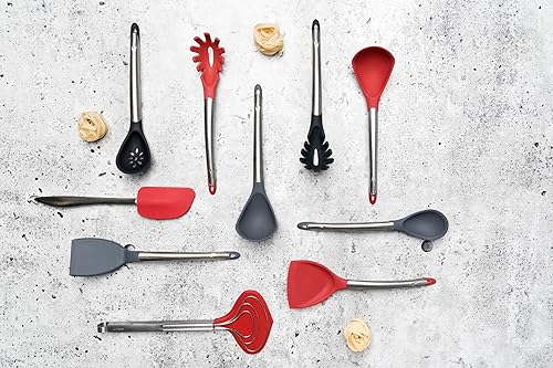 Miniatura 6 de Cuisipro Wok Turner de silicona, 12.5 pulgadas, rojo