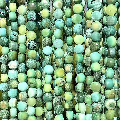 Miniatura 6 de ABCgems Crisoprasa verde manzana de Australia Occidental (ocasionalmente inclusión de calcedonia negra, dureza Mohs 7) pequeñas cuentas de tablero