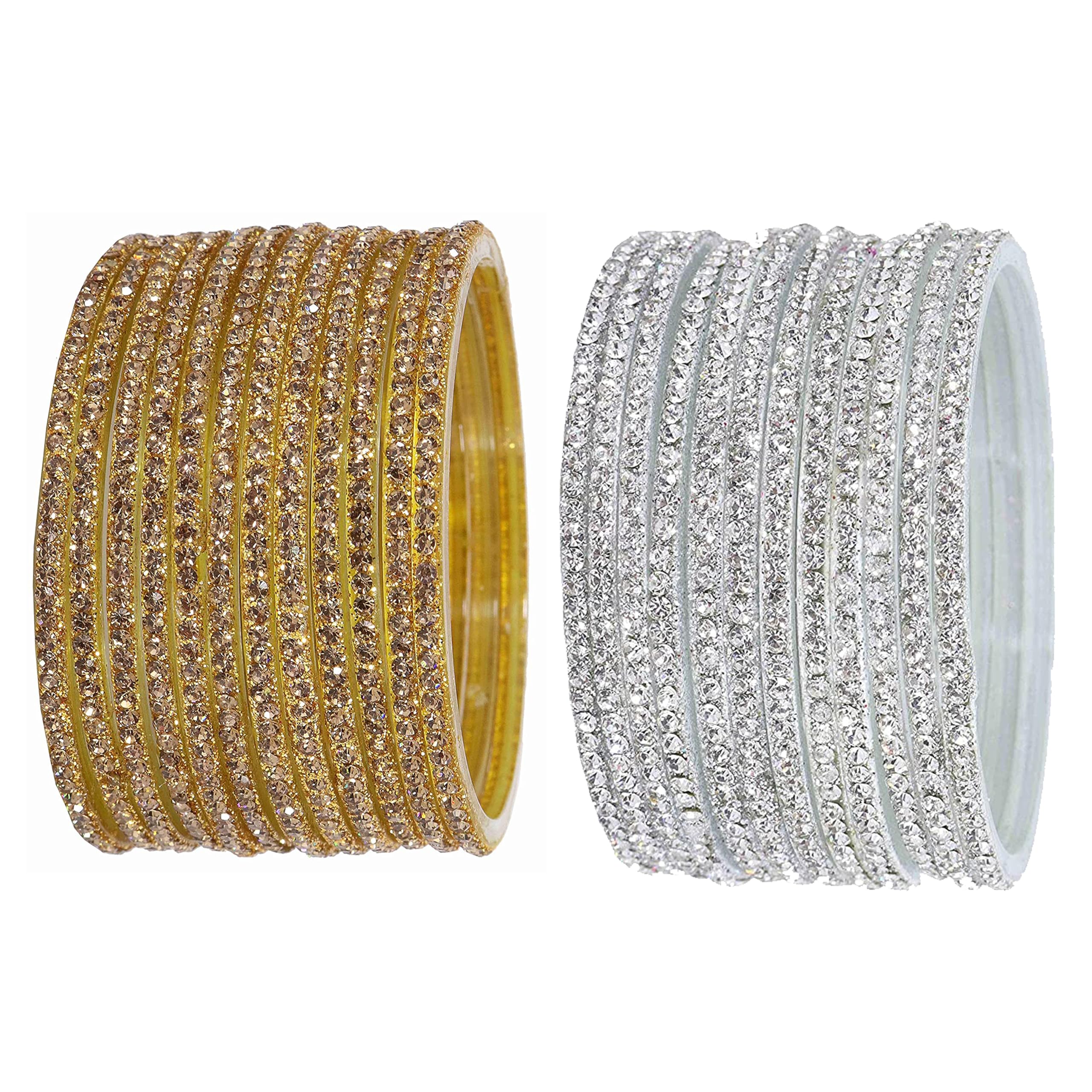 NMII Fancy Diamond Stone Glass Bangles Set For Women & Girls | Diamond Bangles | Bangles For Women Glass | Bangles For Wedding, Party, Daily use | Chudi Set | Kanch ki Chudiyan- (Full_Zircon-CMB-2.8) (B09D3PCZQR) Amazon Price History, Amazon Price Tracker