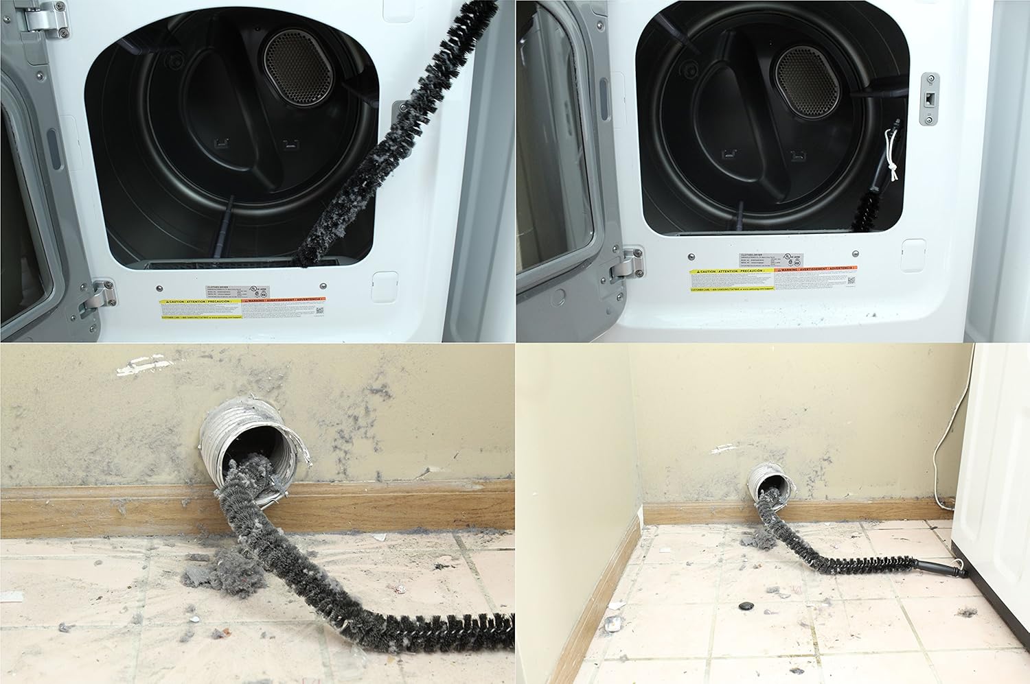 Dryer Vent Cleaner Kit Vacuum Attachment And Dryer Vent Brush Works With Shop Vac. This Dryer Lint Brush Vent Trap Cleaner Tool Works With Wet And Dry Vacuum Cleaner Or Your Household Vacuum Cleaner