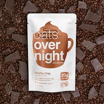 Oats Overnight Mocha Chip High Protein Oatmeal, 2.7 oz, 24 Pack