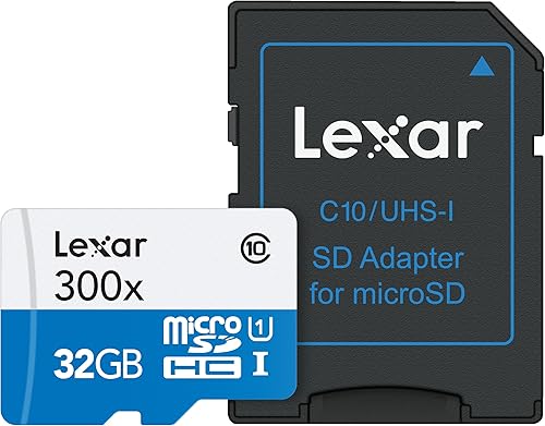 Miniatura 3 de Lexar LSDMI32GBB1NL300A MicroSDHC de alto rendimiento 300x 32GB UHS-IU1 con adaptador de tarjeta de memoria flash
