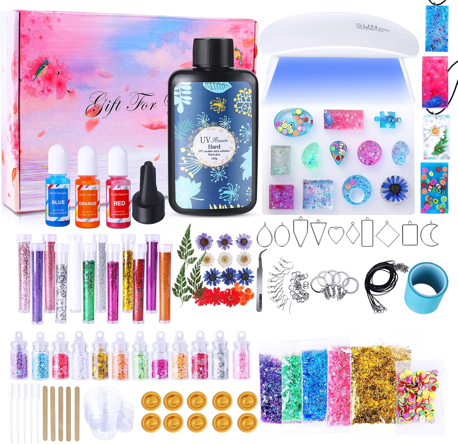 Lets Resin 100g UV Resin Kit With Molds Crystal Clear, Fast