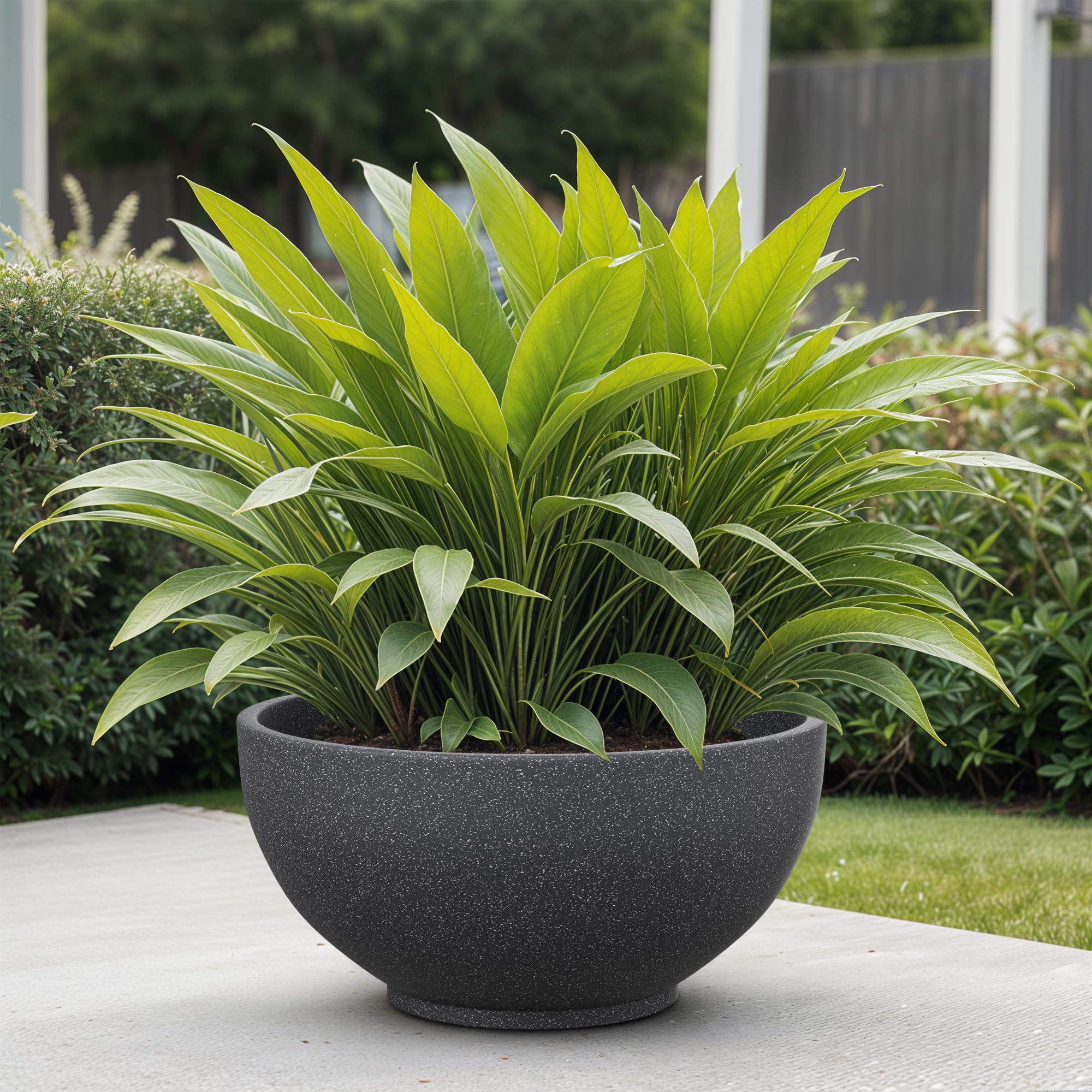 YUCCABE ITALIA FOXB KTR 18 INCH Pots for Plants Highly Durable Polymers Lightweight Indoor Outdoor Flower Pot Gamla Tree Planter Container Planters for Living Room, Balcony, Garden, Office