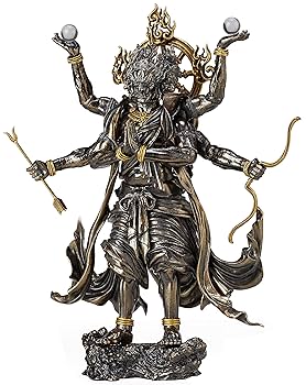 Amazon.co.jp: タケヤ式自在置物 阿修羅 黒銅版 全高約145mm