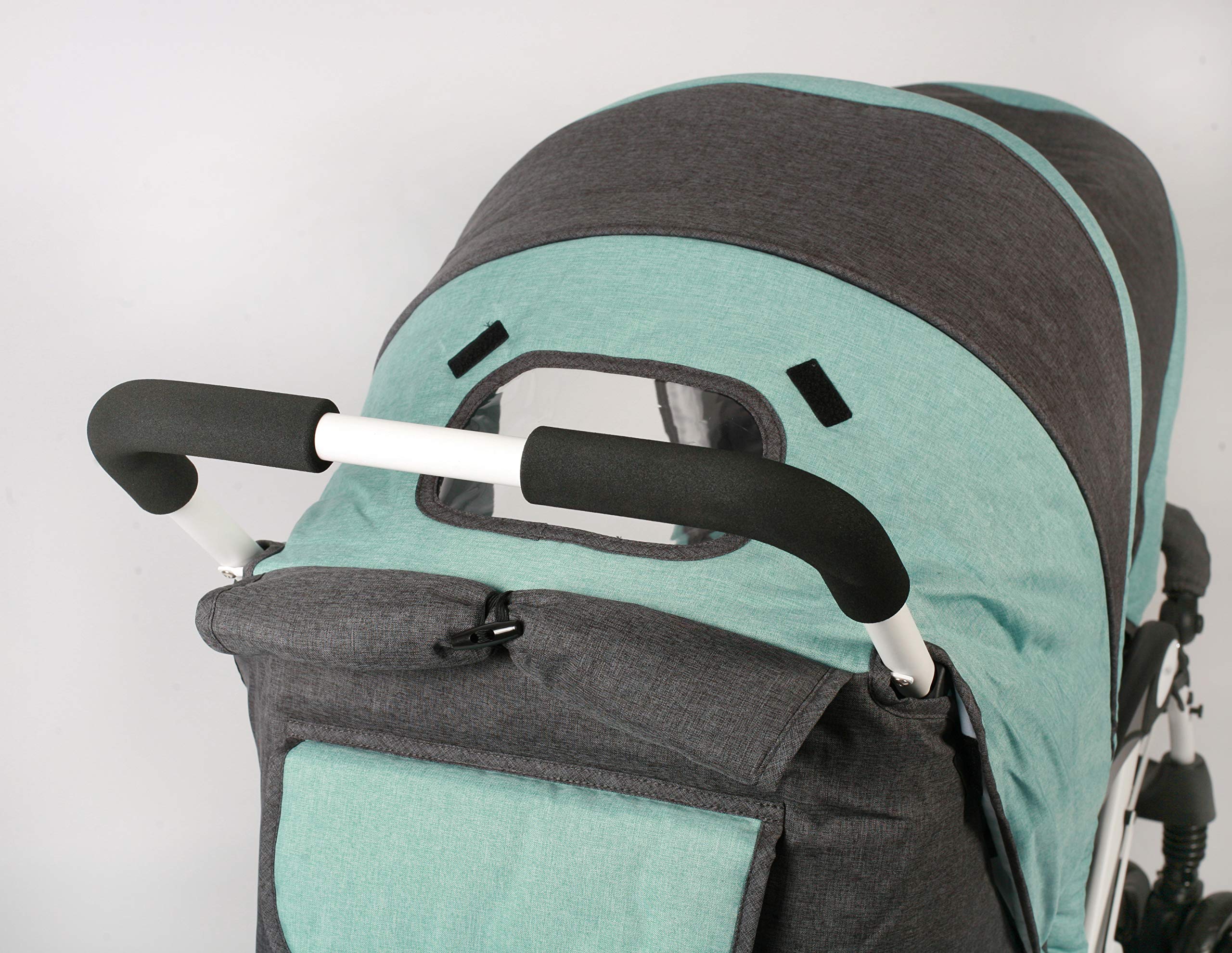 CHIC 4 BABY - Cochecito Doble Con Bolsa de Transporte y Protección Contra la Lluvia, Para Dos Niños, Gemelo, Tándem, de Bebé