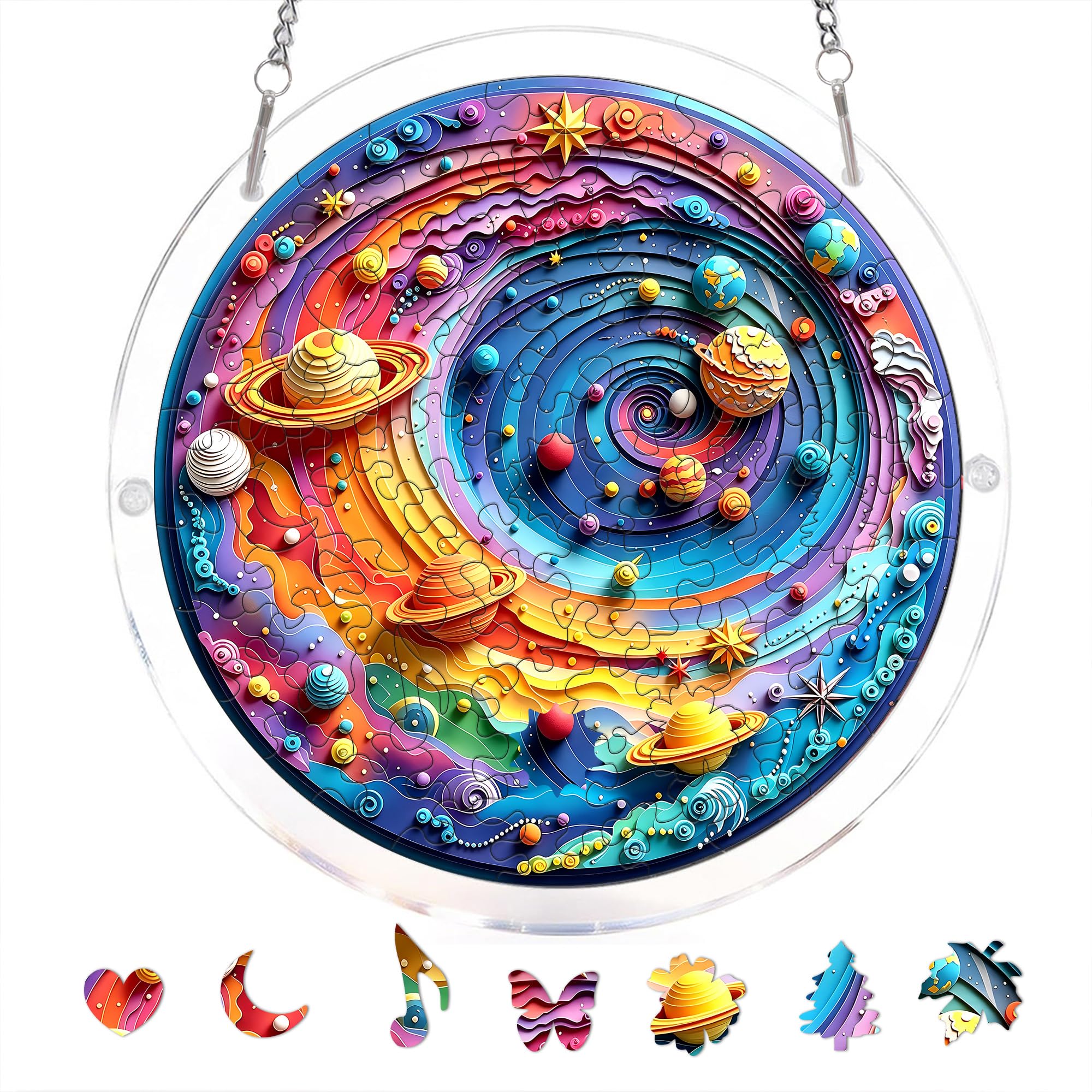 Acrylic Jigsaw Puzzle Suncatcher - Stained Glass Decor -23 Acrylic Jigsaw Puzzle Suncatcher - Stained Glass Decor -23
