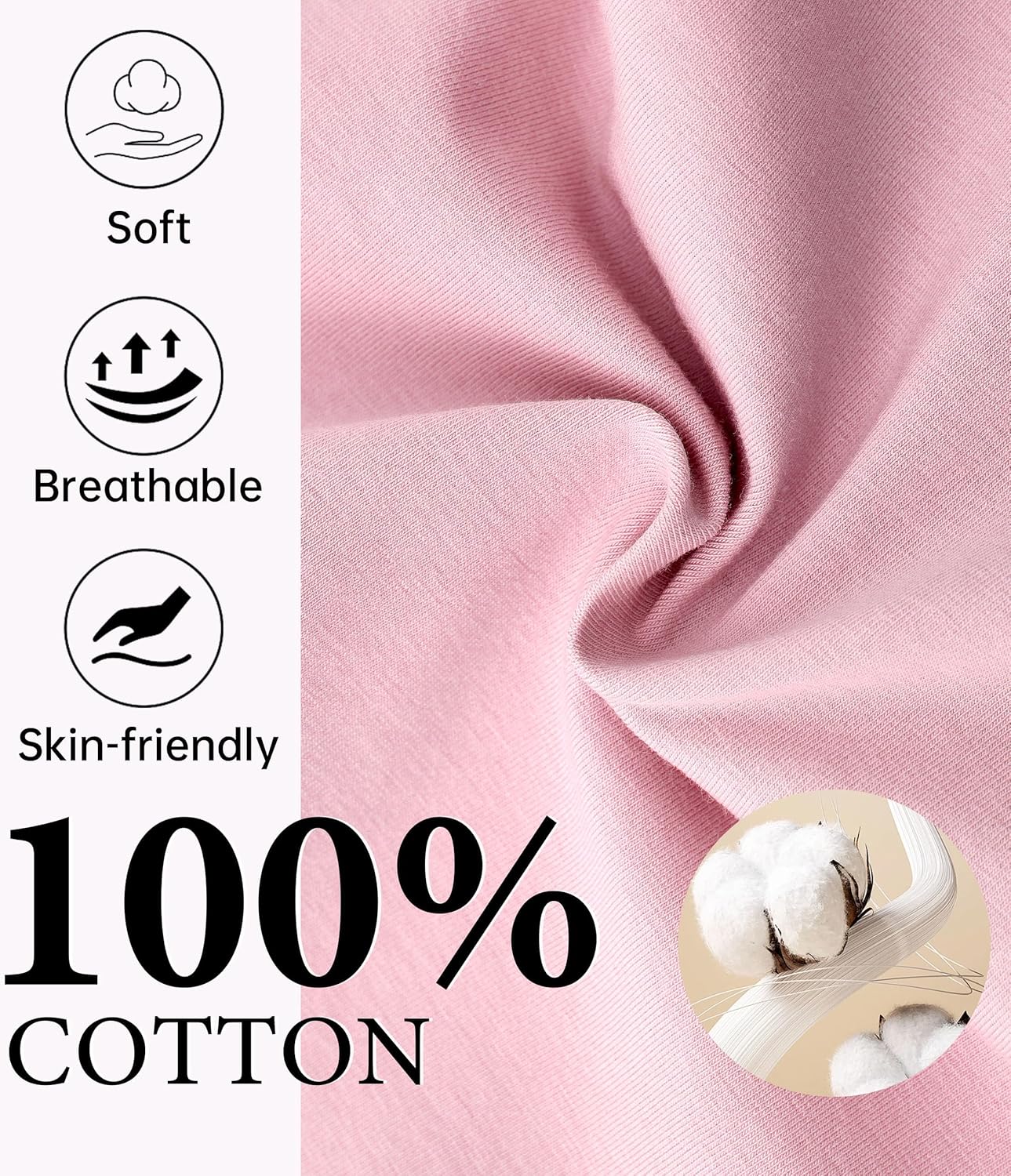 CF Womens 100% Cotton Pajamas Set Button Down Pjs Sets Short Sleeve Top & Long Pants Sleepwear Comfy Loungewear with Pockets - Image 6