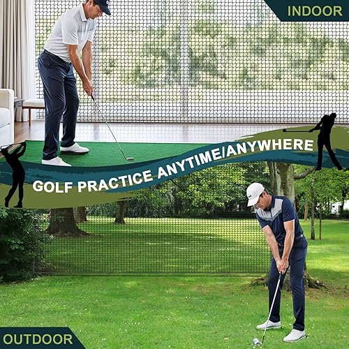 Miniatura 4 de Red de golf de 7 pies, 10 pies, 15 pies, 20 pies, red de práctica de golf para garaje, red de barrera para práctica deportiva, red de nailon