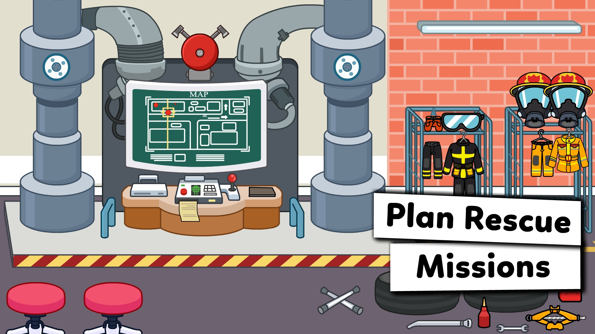 Fire Station Game Free - My Tizi Town Fire Fighter, Fire Rescue & Fire ...